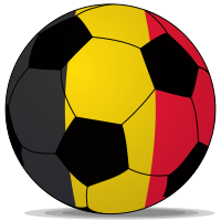 Soccer ball with the Belgian flag