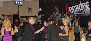 Crowd dancing to the band Decades at New Year's Eve 2008 (Kaitlin Doherty / News-Record Photo)